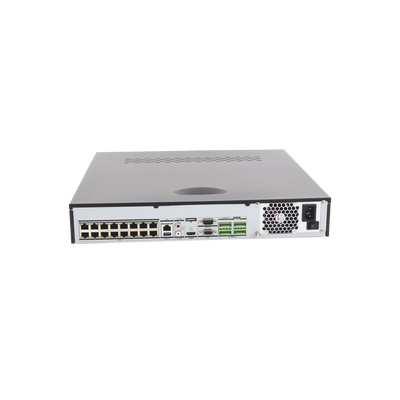 NVR 12 Megapixel (4K) / 16 canales IP / 16 Puertos PoE / Soporta Cámaras con AcuSense / 4 Bahías de Disco Duro / Switch PoE / HDMI en 4K
