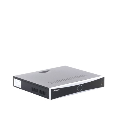 NVR 12 Megapixel (4K) / 16 canales IP / 16 Puertos PoE+ / AcuSense (Evita Falsas Alarmas) / Reconocimiento Facial / 4 Bahías de Disco Duro / Switch PoE 300 mts / HDMI en 4K / Alarmas I/O