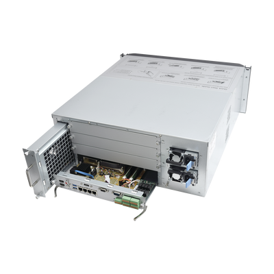 NVR 12 Megapixel (4K) / 128 canales IP / 24 Bahías de Disco Duro / 4 Puertos de Red / Soporta RAID con Hot Swap / NVR de Alto Desempeño