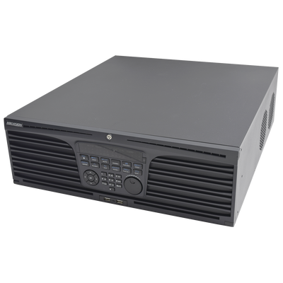 NVR 12 Megapixel (4K) / 32 Canales IP / Soporta Cámaras AcuSense / 16 Bahías de Disco Duro / 2 Tarjetas de Red / Soporta RAID con Hot Swap / HDMI en 4K / Soporta POS