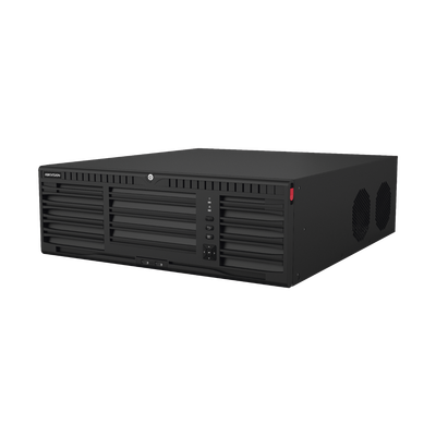 [Doble Poder de Decodificación] NVR 32 Megapixel (8K) / 32 Canales IP / AcuSense / ANPR / Conteo de Personas / Heat Map / 16 Bahías de Disco Duro / Soporta RAID con Hot Swap / 2 HDMI en 8K / Soporta POS / Alarmas I/O / Smart Search