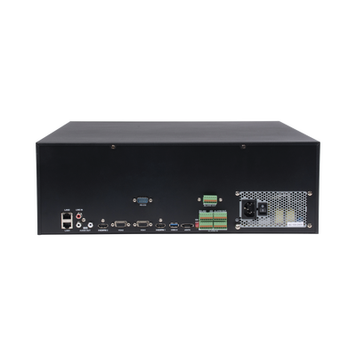 NVR 12 megapixel (4K) / 64 canales IP / Soporta Cámaras con AcuSense / 16 Bahías de Disco Duro / 2 Tarjetas de Red / Soporta RAID con Hot Swap / HDMI en 4K / Soporta POS