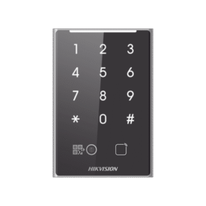 Lector de Tarjetas PROX EM y de Códigos QR / Teclado para Contraseña / Compatible con Controladores DSK2600 Series Hikvision / Comunicación RS485 y WIEGAND Lector de Tarjetas PROX EM y de Códigos QR / Teclado para Contraseña / Compatible con Controladores DSK2600 Series Hikvision / Comunicación RS485 y WIEGAND