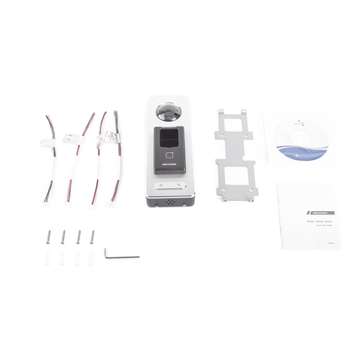 2 EN 1 / Lector Biométrico IP65 con Función de Videoportero y lector QR Incluida/ Llamada a APP de Smartphone Hik-Connect P2P (No requiere monitor) / Soporta Tarjetas - Huellas - Códigos QR / Cámara 2 MP Compatible con DVRs y