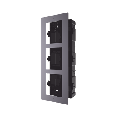 Base de 3 Espacios para EMPOTRAR Módulos de Videoporteros Hikvision Base de 3 Espacios para EMPOTRAR Módulos de Videoporteros Hikvision