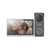 Kit de Videoportero Hibrido TurboHD con Pantalla LCD touch de 7" Wi-Fi / Frente de Calle para Exterior Metalico / 720p (1 Megapíxel )117° de Visión (Gran Angular) / Llamada a App Hik-Connect