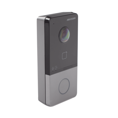 Videoportero IP 2 MP / PoE Estandar / IP65 / Apertura desde Hik-connect / Soporta 1 Departamento y Hasta 6 Monitores / Soporta Tarjetas Mifare / 1 Salida Relay