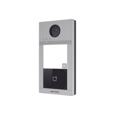 Videoportero IP 2 Megapixel / Llamada y Apertura Remota desde App Hik-Connect / PoE / Exterior IP65 + Antivandalico IK08 / 1 Departamento / Apertura con Tarjeta / Soporta 2 Puertas y hasta 6 Monitores Videoportero IP 2 Megapixel / Llamada y Apertura Remota desde App Hik-Connect / PoE / Exterior IP65 + Antivandalico IK08 / 1 Departamento / Apertura con Tarjeta / Soporta 2 Puertas y hasta 6 Monitores