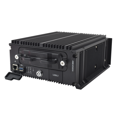 NVR Móvil de 8 Canales de 2 Megapixel / 8 Puertos PoE / 2 Bahías de Disco Duro / Incluye Modulo GPS, WiFi y 4G