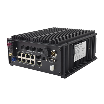NVR Móvil de 8 Canales de 2 Megapixel / 8 Puertos PoE / 2 Bahías de Disco Duro / Incluye Modulo GPS, WiFi y 4G