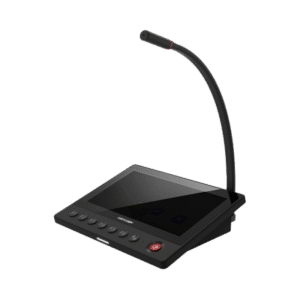 Micrófono IP / 12 VCD / Pantalla Touch 7" / Transmisión en Tiempo Real / Integración con HikCentral Professional