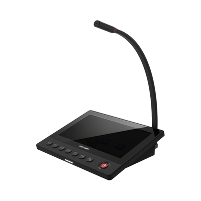 Micrófono IP / 12 VCD / Pantalla Touch 7" / Transmisión en Tiempo Real / Integración con HikCentral Professional Micrófono IP / 12 VCD / Pantalla Touch 7" / Transmisión en Tiempo Real / Integración con HikCentral Professional