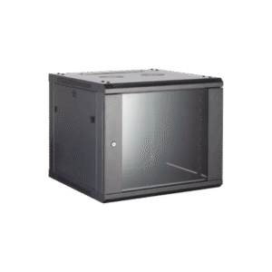 Gabinete para Montaje en Pared - Piso / Puerta de Cristal Templado / Cuerpo Fijo / 4 Unidades de Rack / 19" / Fabricado en Acero