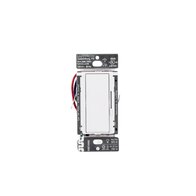 (Caseta Wireless) DIVA Atenuador de pared. Aumenta/Disminuye Intensidad de Iluminación. No requiere cable neutro. 150W LED / 600W INC/HAL