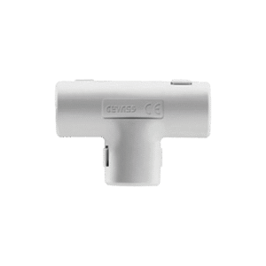 Unión en "T" para tubería rígida, recomendado para cable eléctrico, PVC Auto-extinguible, de 25 mm Unión en "T" para tubería rígida, recomendado para cable eléctrico, PVC Auto-extinguible, de 25 mm