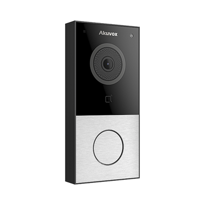 DOORBELL / WIFI / 100% en la Nube / POE / Bluetooth / NFC / Lector de Tarjetas MIFARE / Notificación en APP / Llamada Telefónica / SIP / ONVIF / IP65 / Cámara 2 MP / Botón con Iluminación / Control de 1 Puerta