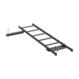 Kit de Conexión de Rack a Pared, Con Escalerilla de 1.3 m de Largo y 12 in de Ancho, de Acero, Color Negro