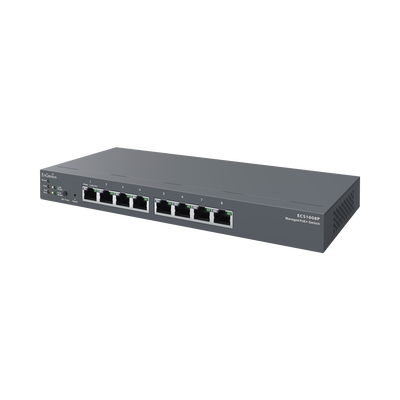 Switch PoE de Escritorio Administrado en la Nube, 8 Puertos 802.3 af Capa 2 de 55 W
