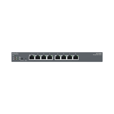 Switch PoE de Escritorio Administrado en la Nube, 8 Puertos 802.3 af Capa 2 de 55 W