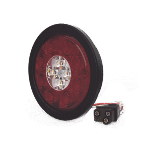 Plafón Circular de 5.4" Para Camiones de Transporte, 16 LED Ultra Brillantes, Color Rojo/Claro/Ambar