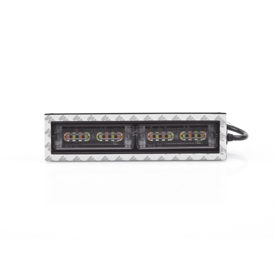 Luz direccional cubierta de ventana, 12-24 Vcc, 2 cabezales dual color, ámbar/claro