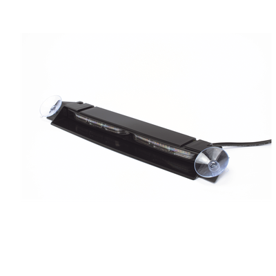 Luz de Visera, 12-24 Vcc con enchufe vehicular, doble cabezal, dual color, ámbar/blanco