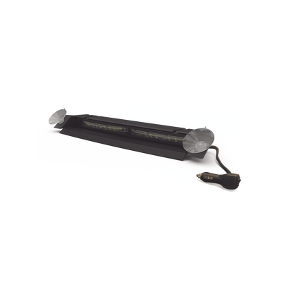 Luz de Visera, 12-24 Vcc con enchufe vehicular, doble cabezal, dual color, rojo/claro