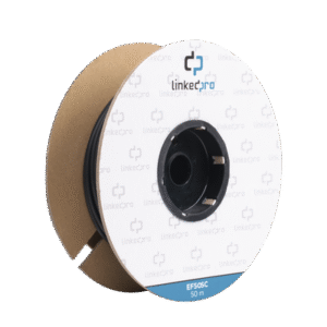 Carrete de Fibra Óptica Monomodo con Conectores SC-SC Duplex, Reforzada con Kevlar, de 50 metros, Para instalaciones subterráneas por tubería