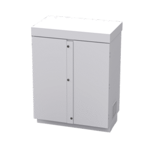 Gabinete de Lámina Galvanizada para Baterías (Hasta 12 Baterías PL110D12) y Equipo de Comunicación.