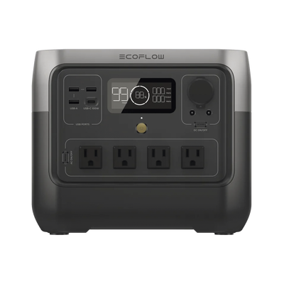 EcoFlow River 2 Pro | Estación de Energía Portátil 768Wh Litio LFP / 4 AC 800W (Max. 1600W) / 1 USB-C 100W / 3 USB -A 12W / Cargador de Coche 10A, 126W Max. / Conectividad WiFi y Bluetooth (App) / Carga Solar 220W Max. EcoFlow River 2 Pro | Estación de Energía Portátil 768Wh Litio LFP / 4 AC 800W (Max. 1600W) / 1 USB-C 100W / 3 USB -A 12W / Cargador de Coche 10A, 126W Max. / Conectividad WiFi y Bluetooth (App) / Carga Solar 220W Max.
