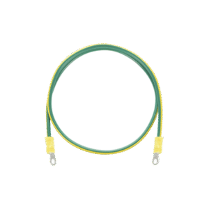 Jumper para Puesta a Tierra con Cable 8 AWG con Conectores de Ojo de 50 cm.