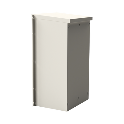 Gabinete Acero Galv. para 2 Baterías PL110D12 (400 x 730 x 300mm). Puerta Ventilada. Acc. para piso o poste No incluidos. Gabinete Acero Galv. para 2 Baterías PL110D12 (400 x 730 x 300mm). Puerta Ventilada. Acc. para piso o poste No incluidos.