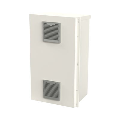 Gabinete Acero Galv. para 2 Baterías PL110D12 (400 x 730 x 300mm). Puerta Ventilada. Acc. para piso o poste No incluidos. Gabinete Acero Galv. para 2 Baterías PL110D12 (400 x 730 x 300mm). Puerta Ventilada. Acc. para piso o poste No incluidos.