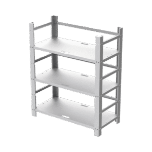Estante Galvanizado de 3 Niveles para Instalación de 12 Baterías de Ciclo Profundo Similares a la PL-110-D12. Estante Galvanizado de 3 Niveles para Instalación de 12 Baterías de Ciclo Profundo Similares a la PL-110-D12.