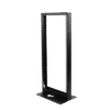 Rack de 2 Postes, Estándar 19", 24 Unidades, Fabricado en Acero, Base "L" para Anclar a Piso.