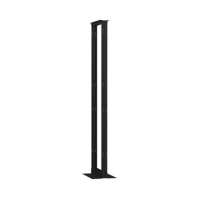 Rack de 2 Postes (Doble Perforación), Estándar 19", 45 Unidades, Fabricado en Acero, Base "L" para Anclar a Piso.