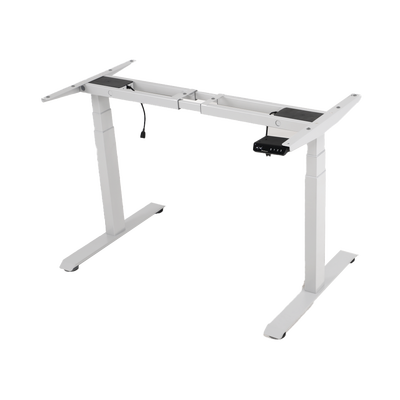 Base de Escritorio Motorizado Profesional / Altura Ajustable 60-125cm / Estructura Estable / Funcionamiento Suave / 3 Preset de Posiciones / Color Blanco / Soporta hasta 100Kg de carga