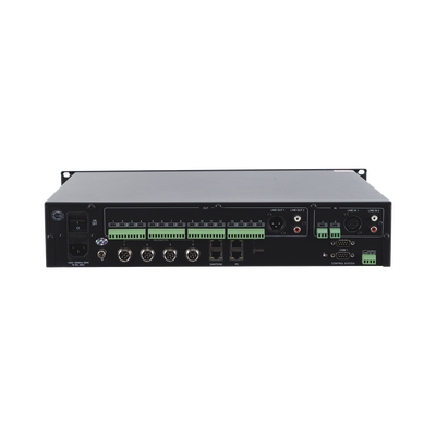 Controlador de Conferencias Digital | Audio Streaming | Hasta 4096 Micrófonos Cableados, 300 Inalámbricos | Webserver | 17 Salidas Balanceadas |