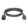 Cable de Alimentación Eléctrica Con Bloqueo de Seguridad, de IEC C14 a IEC C13, 1.2 Metros de Largo, Color Negro, 1 Pieza