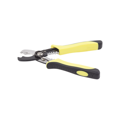 Pinza Pelacables (8-14 AWG) y Cortacables (2/0 AWG Max.) Diseño de Alta Precisión. Mango Ergonómico.