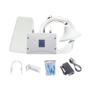 Kit Amplificador de Señal Celular 4G LTE, 3G y Voz. Funciona con Todos los Operadores. Soporta Múltiples Dispositivos y Tecnologías. Hasta 1000 metros cuadrados de Cobertura