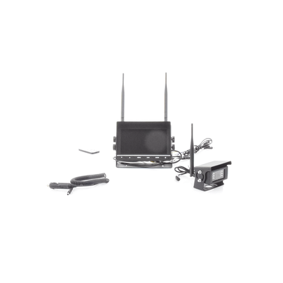 Sistema Profesional Inalámbrico de Cámara de Reversa Infrarroja y Monitor de 7" para Vehículos de Trabajo y Montacargas