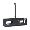 Montaje de Techo Universal Doble para Monitores de 32 a 65" / Soporta hasta 60 kg x pantalla / Vesa 600 x 400/ Acero / Montaje Telescopico de 50 cm hasta 90 cm