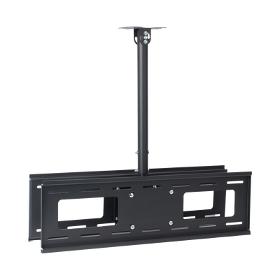 Montaje de Techo Universal Doble para Monitores de 32 a 65" / Soporta hasta 60 kg x pantalla / Vesa 600 x 400/ Acero / Montaje Telescopico de 50 cm hasta 90 cm