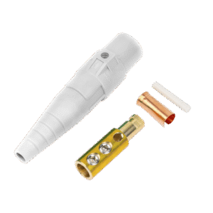 Conector camlock | 400 AMPERES | MACHO | color blanco Conector camlock | 400 AMPERES | MACHO | color blanco