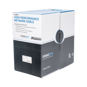 Bobina de cable de 305 m ( 1000 ft ) Cat5e, Aleación de Cobre y Aluminio ( CCA ), color Gris, Uso Interior. Bobina de cable de 305 m ( 1000 ft ) Cat5e, Aleación de Cobre y Aluminio ( CCA ), color Gris, Uso Interior.