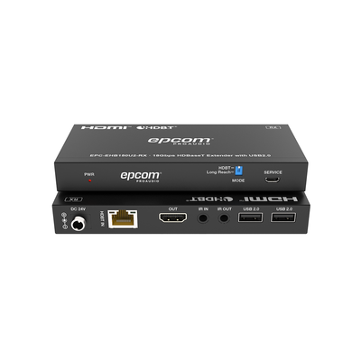 Kit Extensor HDMI con KVM | 4K@60Hz 4:4:4 | 150m en 1080 | 120m en 4K | HDBaseT | USB 2.0 | IR Bidireccional | POC | EDID Kit Extensor HDMI con KVM | 4K@60Hz 4:4:4 | 150m en 1080 | 120m en 4K | HDBaseT | USB 2.0 | IR Bidireccional | POC | EDID
