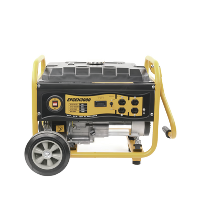 Generador a Gasolina / Planta de Emergencia 3kW, 110Vca, Encendido de Jalón, Jaula con Ruedas para Fácil Traslado Generador a Gasolina / Planta de Emergencia 3kW, 110Vca, Encendido de Jalón, Jaula con Ruedas para Fácil Traslado
