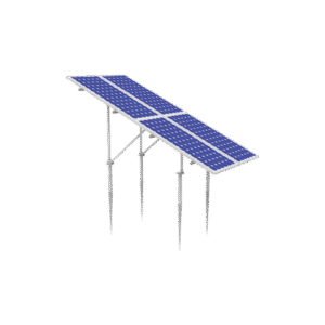 KIT (2X2) Montaje en tierra con tornillo para 4 módulos fotovoltáicos KIT (2X2) Montaje en tierra con tornillo para 4 módulos fotovoltáicos