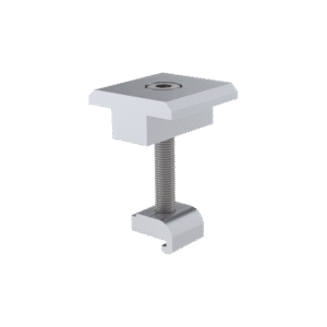 Sujetador Intermedio 35 mm para montaje de paneles solares en riel7